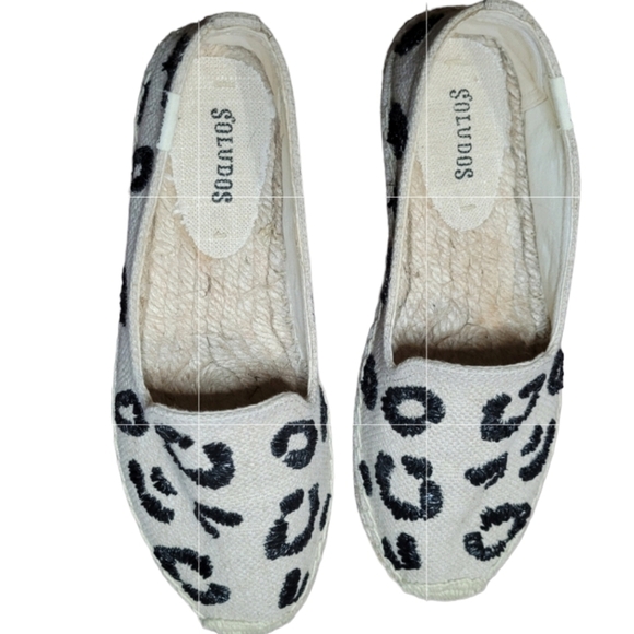 Soludos Cheetah Print Espadrilles Flat Loafers Size 7 - Picture 1 of 10